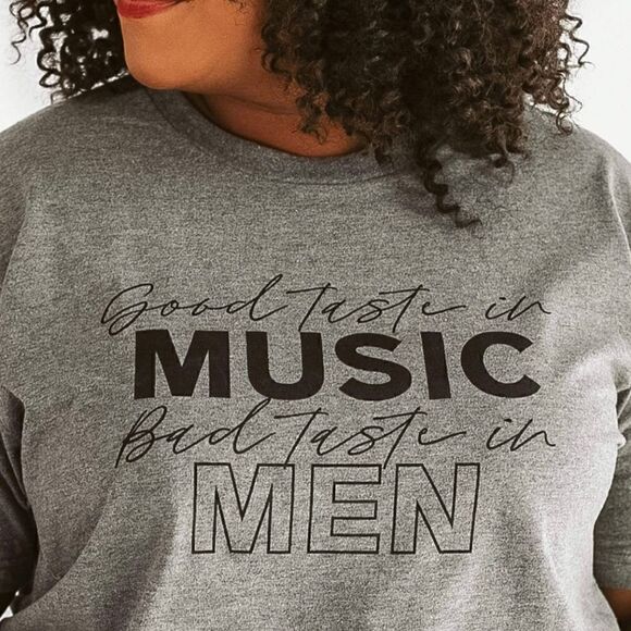 Plus Size Good Taste In Music Graphic T-Shirt - Picture 2 of 2